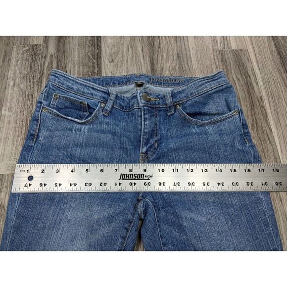 Gap Womens Size 6 / 28 Super Skinny Distressed Cropped Premium Denim Blue Jeans - Picture 9 of 12